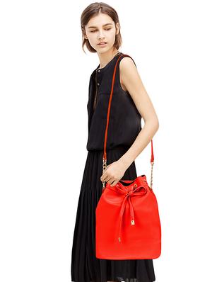 red leatherette (pu) regular sling bag - 14903036 - Standard Image - 5