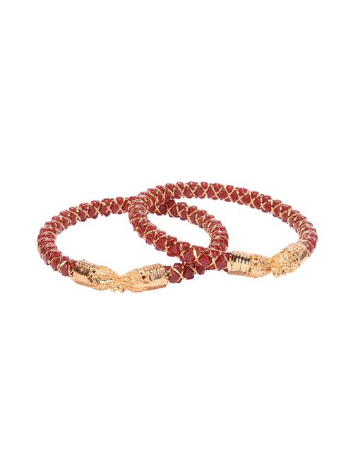 Red shanka & Pola Bangles - 14903068 - Very Small Image - 1