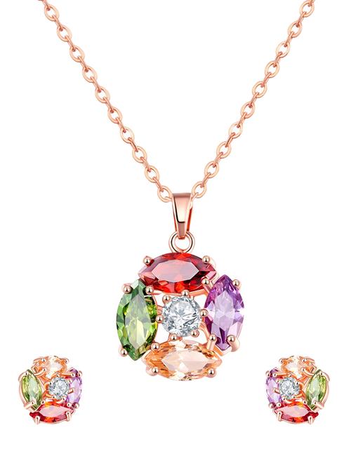 multi colored brass pendants and earrings - 14903146 - Standard Image - 1