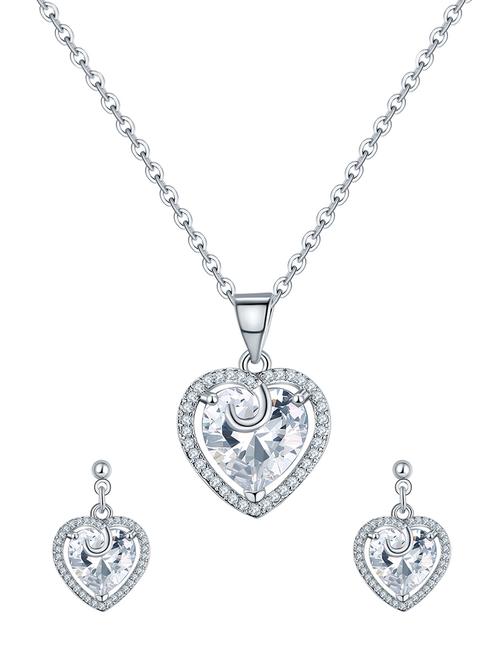 white brass pendants and earrings - 14903173 - Standard Image - 1