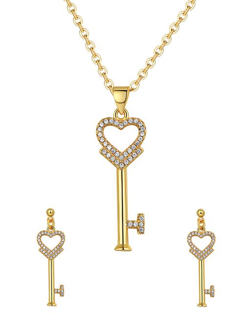 white brass pendants and earrings - 14903174 - Standard Image - 1