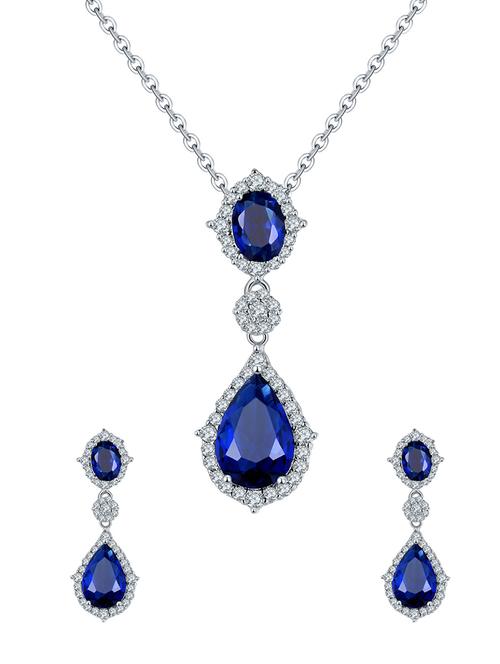 white brass pendants and earrings - 14903175 - Standard Image - 1