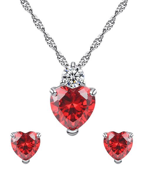 red brass pendants and earrings - 14903181 - Standard Image - 1