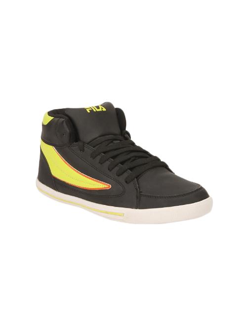 black leatherette lace up sneaker - 14903320 - Standard Image - 1