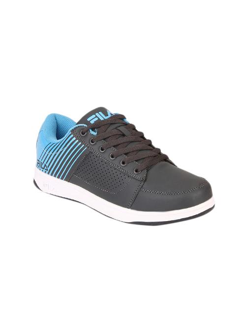 grey leatherette lace up sneaker - 14903325 - Standard Image - 1
