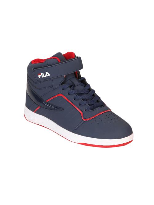 navy leatherette lace up sneaker - 14903328 - Very Small Image - 1
