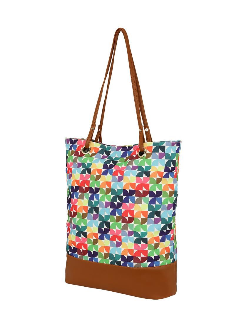 multi colored canvas regular tote - 14903383 - Zoom Image - 4