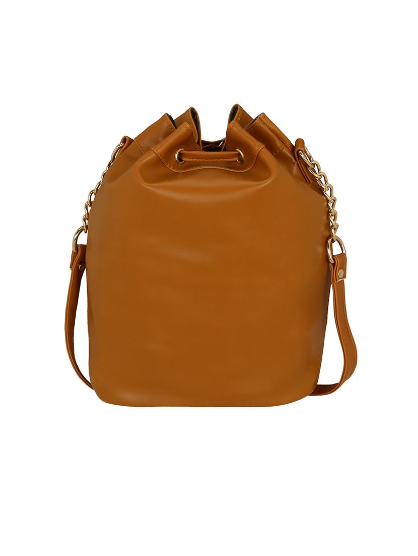brown leatherette regular sling bag - 14903396 - Zoom Image - 2