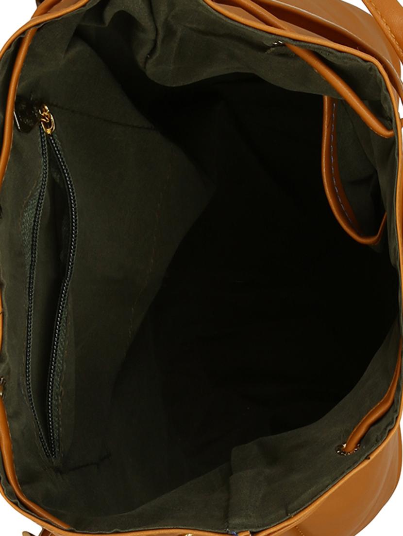brown leatherette regular sling bag - 14903396 - Zoom Image - 3