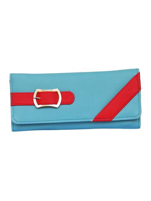 blue leatherette (pu) ethnic clutch - 14903421 - Standard Image - 1