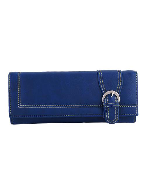 blue leatherette clutch - 14903426 - Standard Image - 1