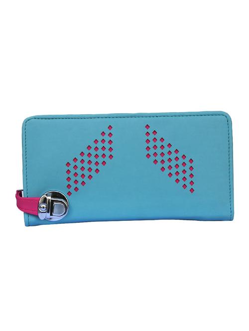 blue leatherette clutch - 14903431 - Standard Image - 1
