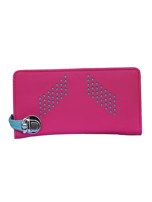 pink leatherette clutch - 14903432 - Standard Image - 1