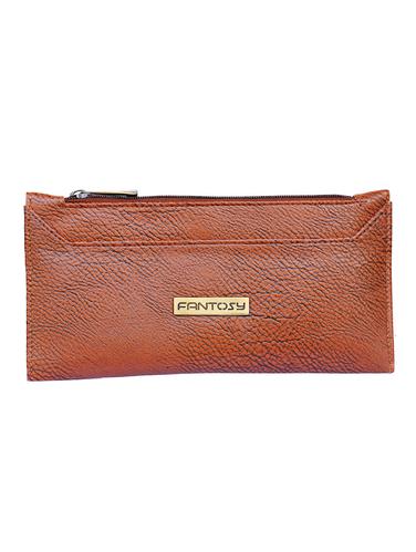 brown leatherette clutch - 14903436 - Very Small Image - 1