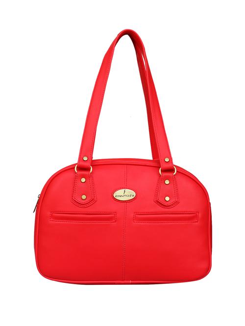 red leatherette regular handbag - 14903444 - Standard Image - 1