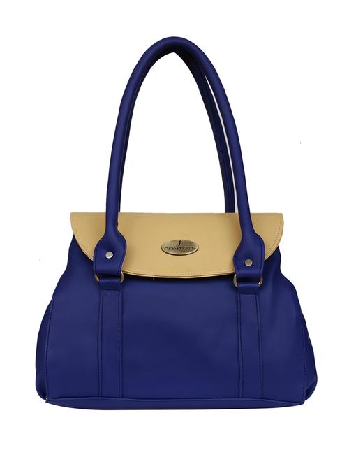 blue leatherette regular handbag - 14903459 - Standard Image - 1