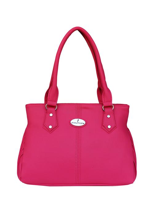 pink leatherette regular handbag - 14903475 - Standard Image - 1