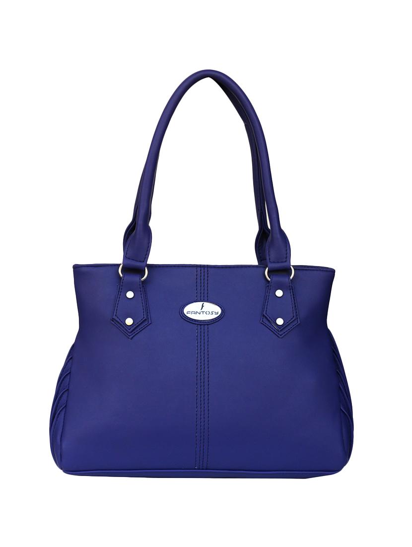 blue leatherette regular handbag - 14903476 - Zoom Image - 1