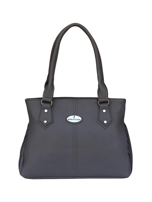 grey leatherette regular handbag - 14903478 - Standard Image - 1