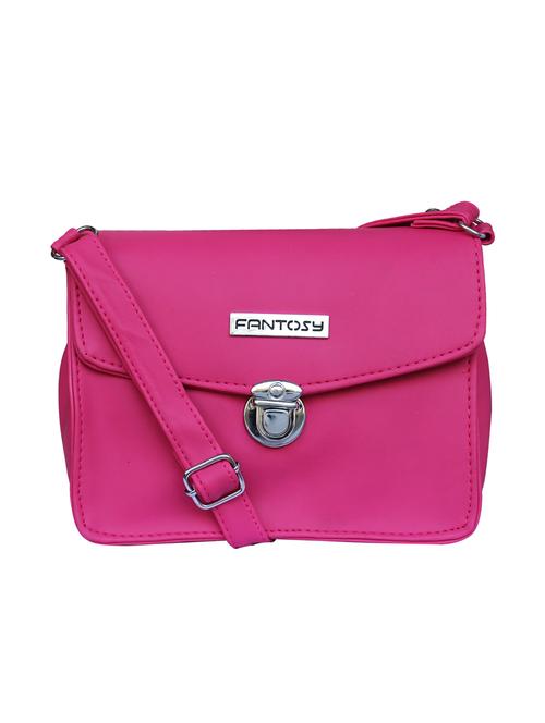 pink leatherette regular sling bag - 14903493 - Standard Image - 1