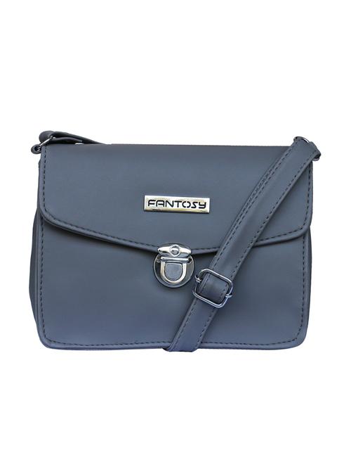 grey leatherette regular sling bag - 14903495 - Standard Image - 1