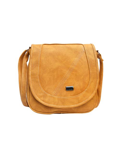 yellow leatherette regular sling bag - 14903533 - Very Small Image - 1