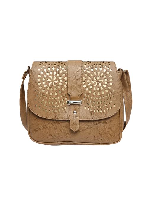 beige leatherette regular sling bag - 14903535 - Very Small Image - 1