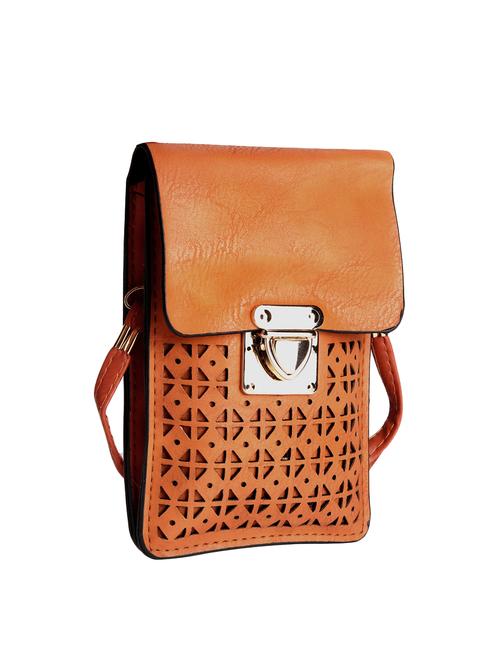 brown leatherette regular sling bag - 14903573 - Very Small Image - 1