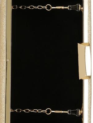 gold metal box clutch - 14903579 - Standard Image - 3