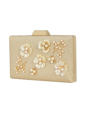 gold metal box clutch - 14903579 - Standard Image - 4