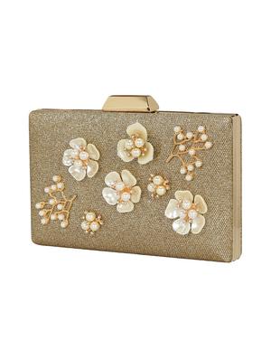 gold metal box clutch - 14903580 - Standard Image - 4