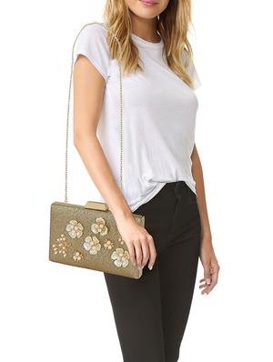 gold metal box clutch - 14903580 - Standard Image - 5