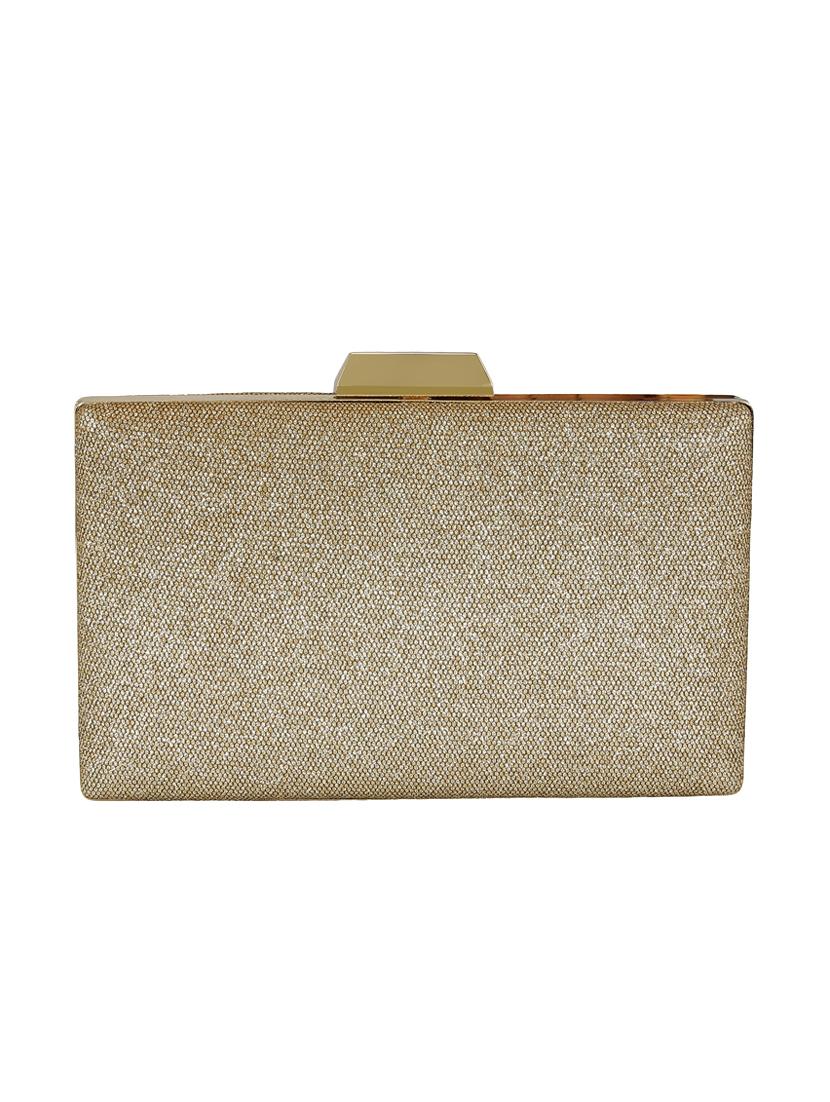 gold metal box clutch - 14903580 - Zoom Image - 2