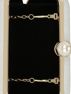 silver metal box clutch - 14903584 - Standard Image - 3