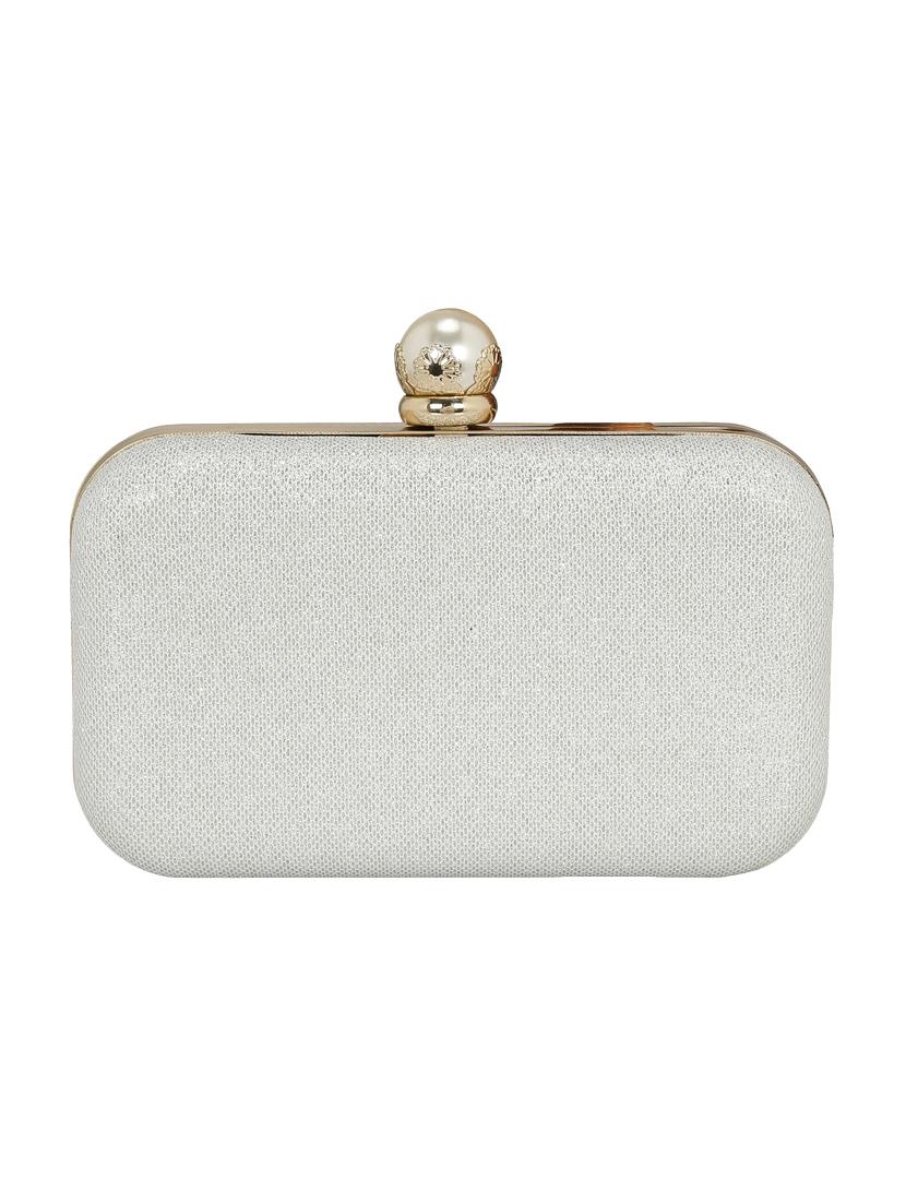 silver metal box clutch - 14903584 - Zoom Image - 2