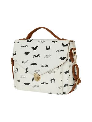 white canvas regular sling bag - 14903585 - Standard Image - 4