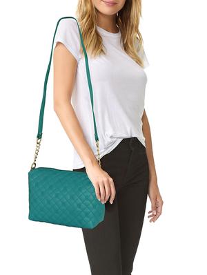 green leatherette regular sling bag - 14903593 - Standard Image - 5