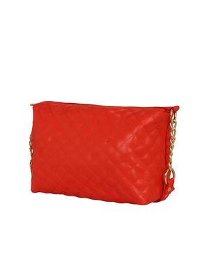 red leatherette regular sling bag - 14903595 - Standard Image - 4
