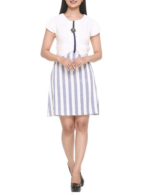 white layered a-line dress - 14903626 - Standard Image - 1