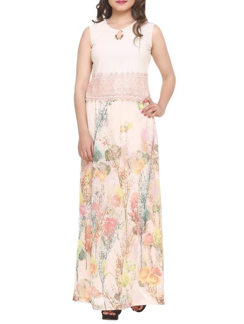 Pink printed maxi dress - 14903636 - Standard Image - 1