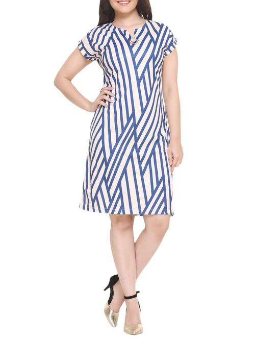 blue printed shift dress - 14903637 - Standard Image - 1