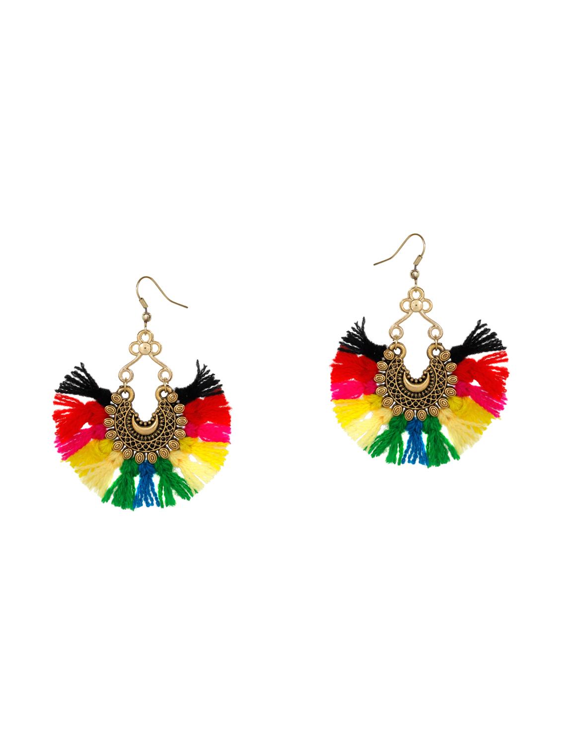 multi colored metal drop earrings - 14903734 - Zoom Image - 1