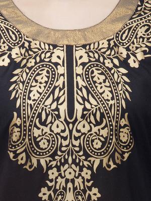 black viscose straight kurti - 14904079 - Standard Image - 4