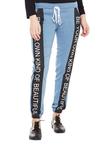 Light blue cotton printed jogger - 14904300 - Very Small Image - 1