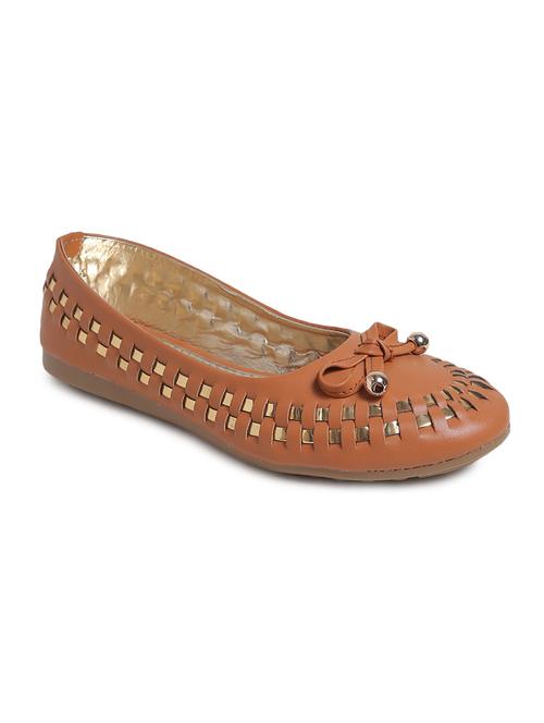 tan patent slip on ballerina - 14904926 - Standard Image - 1