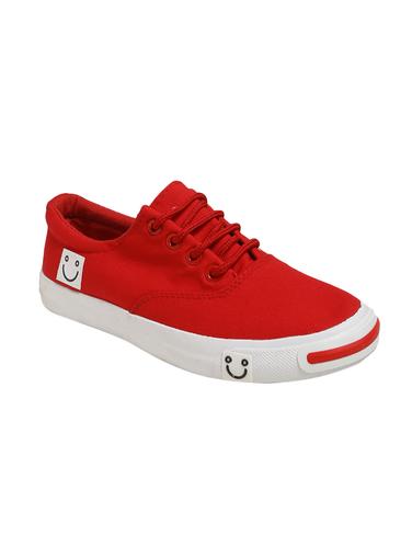 red canvas laceup sneakers - 14904951 - Very Small Image - 1