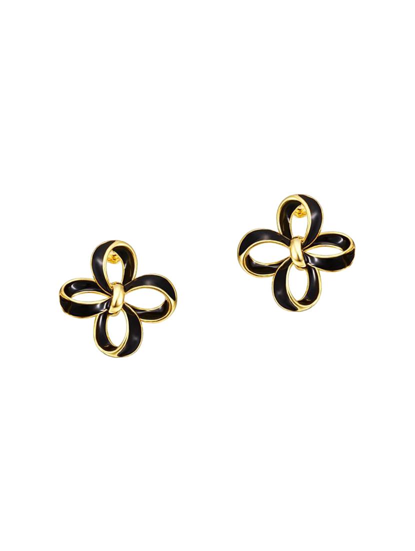 gold metal studs earrings - 14904986 - Zoom Image - 1