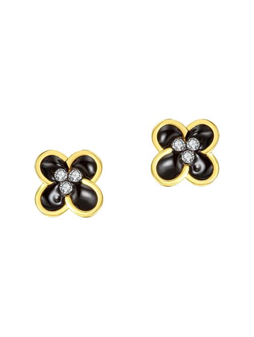 Black metal studs earrings - 14904994 - Very Small Image - 1