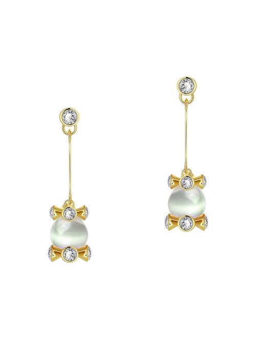 gold metal drop earrings - 14904995 - Very Small Image - 1