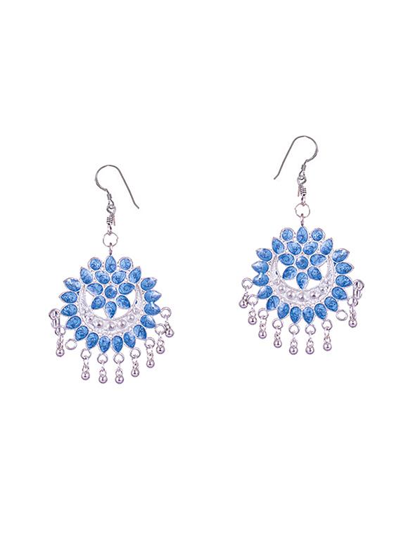 blue metal drop earrings - 14905018 - Zoom Image - 1